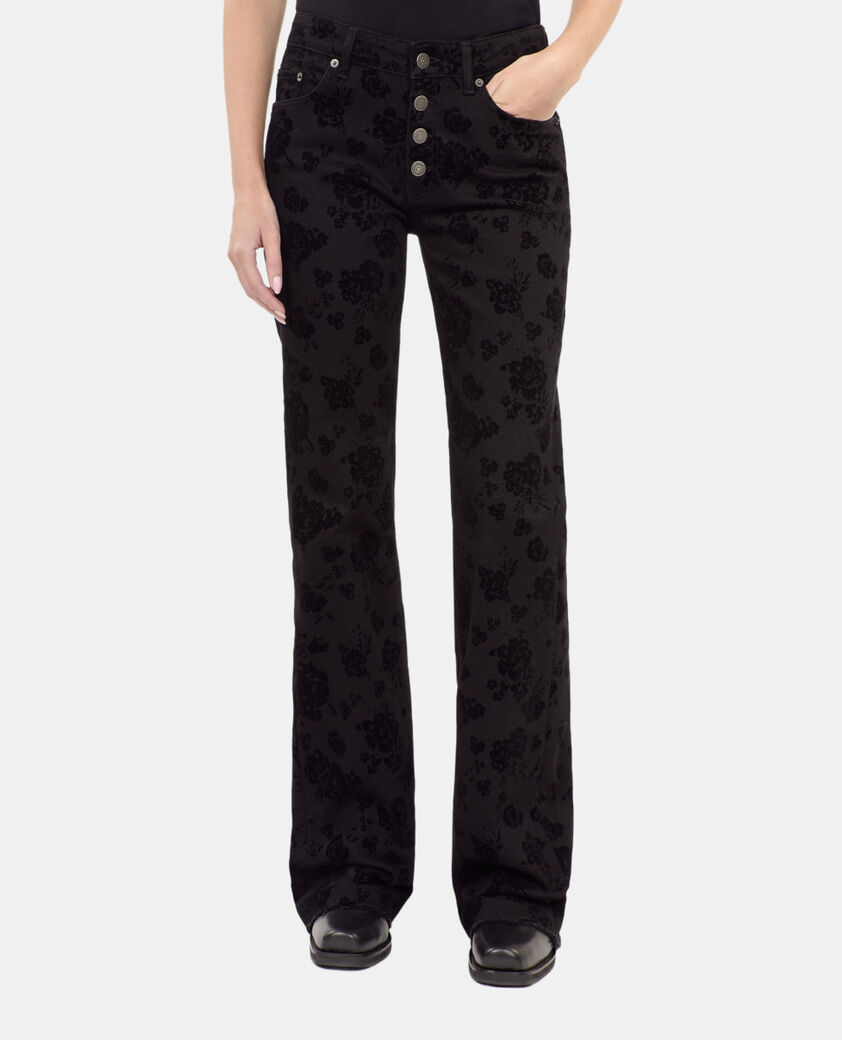 The Kooples FEMME BLACK jean flare noir