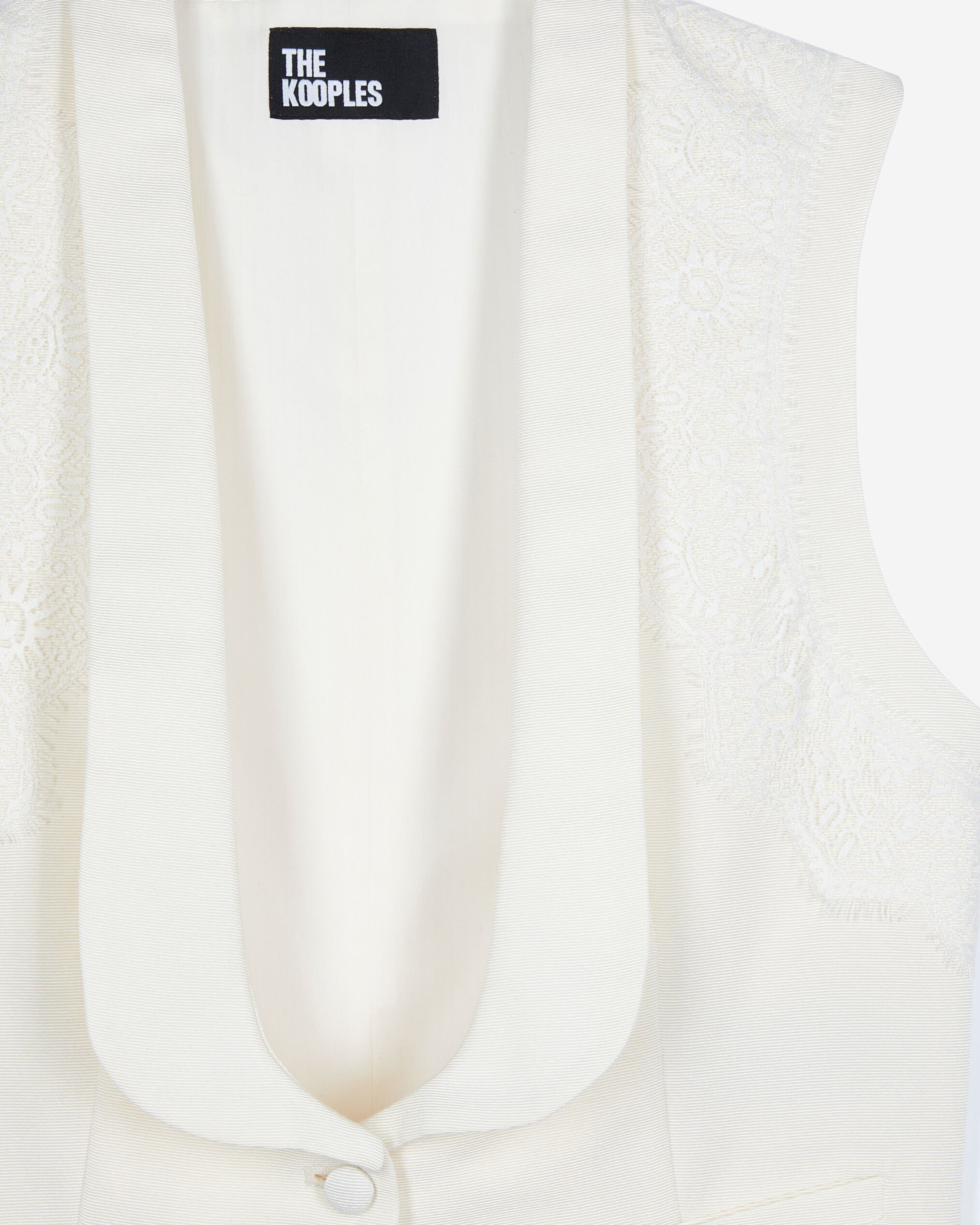 Ecru waistcoat with lace
