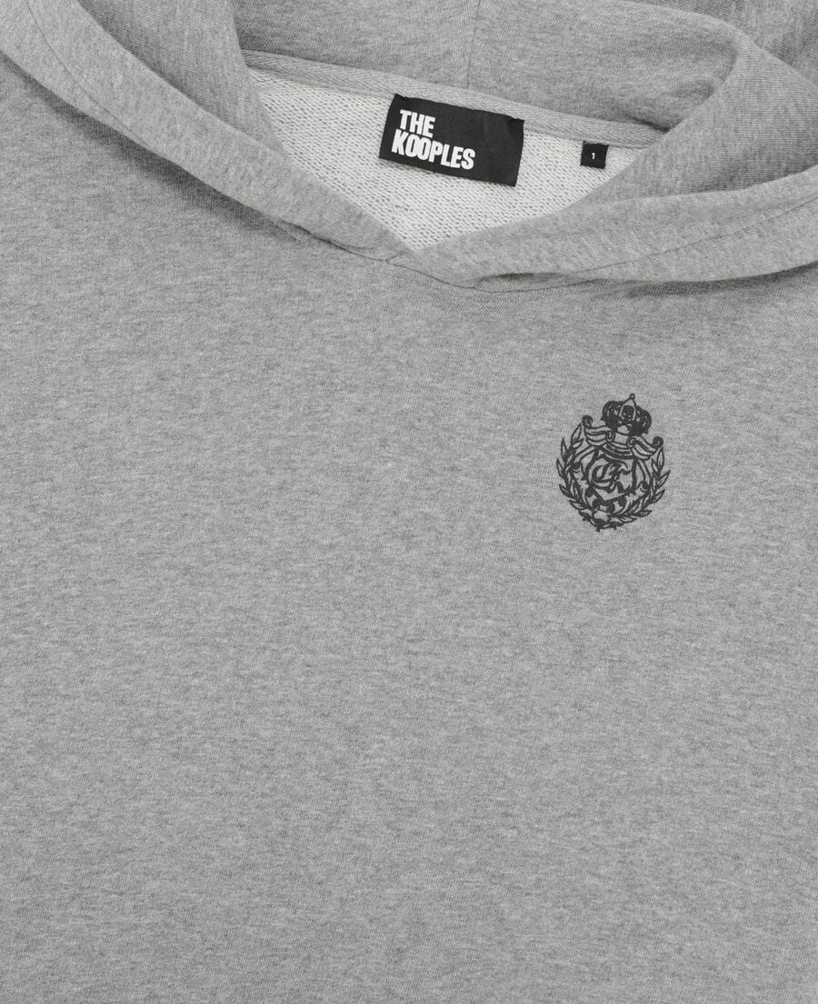 The Kooples FEMME GREY MELANGE sweatshirt court à capuche gris