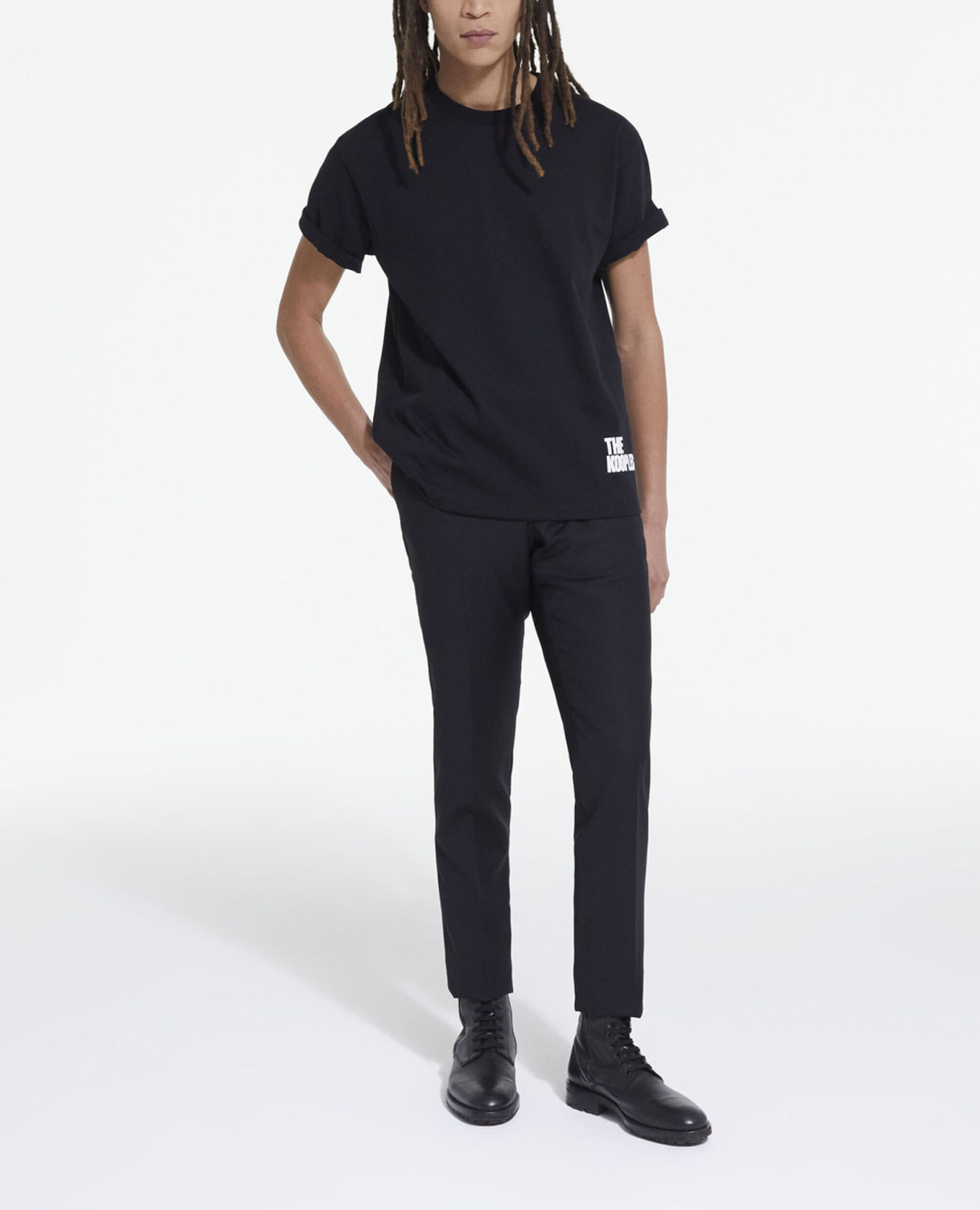 The Kooples black logo T-shirt, BLACK, hi-res image number null