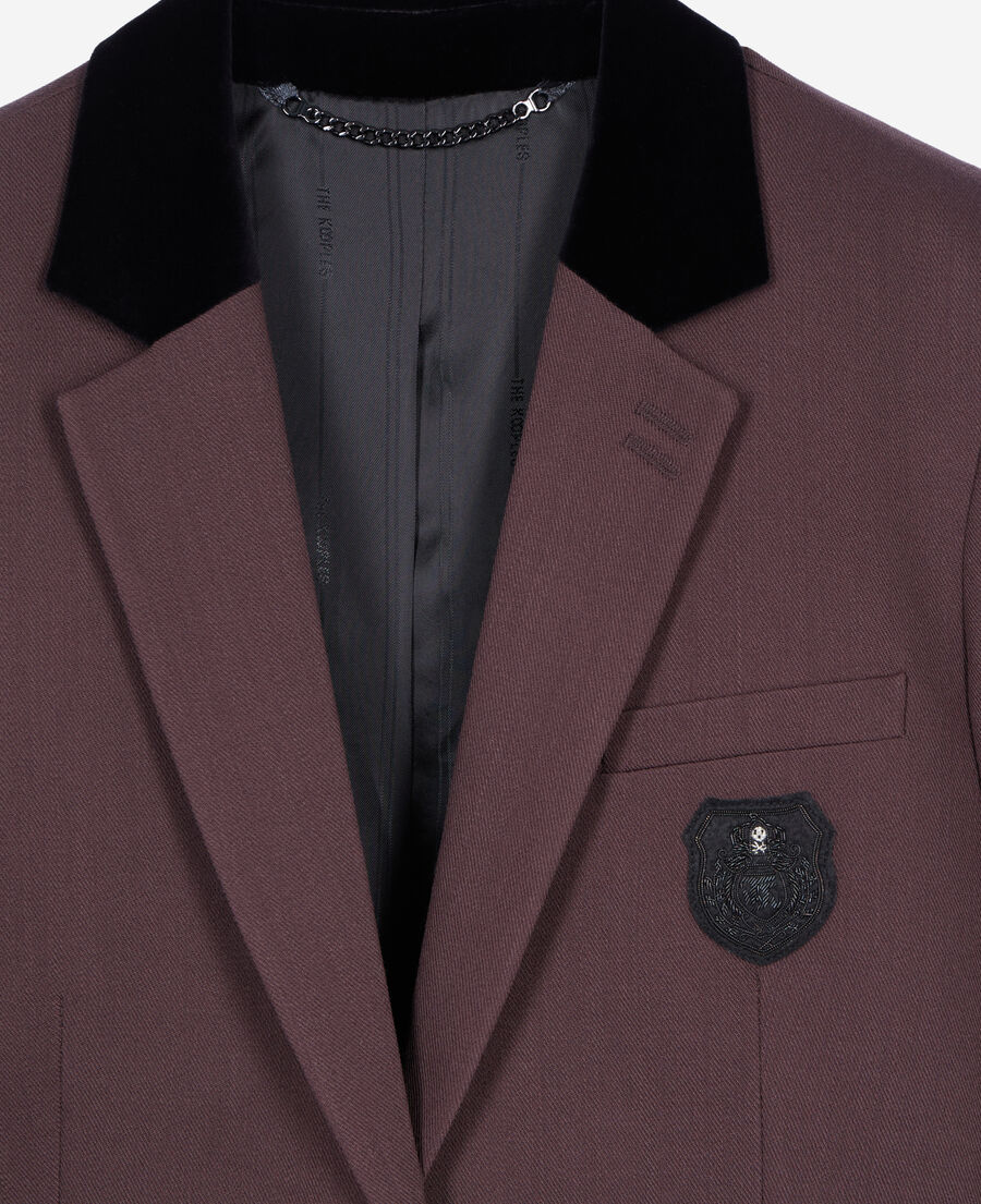 The Kooples DAMEN BROWN braune anzugjacke aus wolle