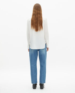 The Kooples WOMEN ECRU unbleached silk shirt