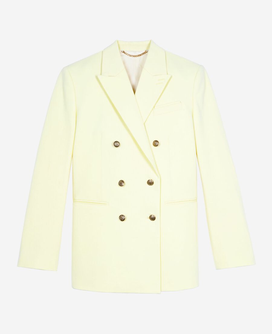 The Kooples WOMEN YELLOW yellow cotton suit jacket