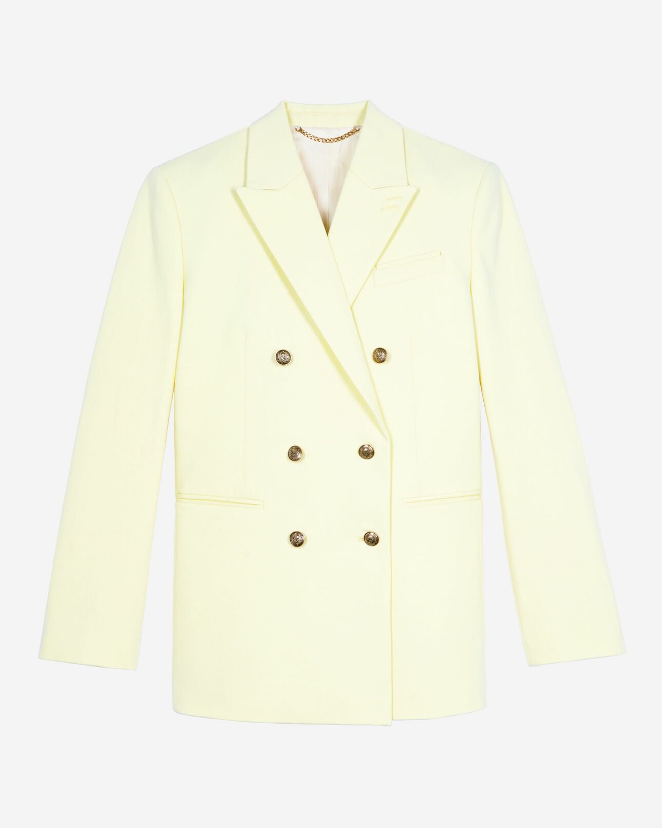 The Kooples FEMME YELLOW veste de tailleur en coton jaune
