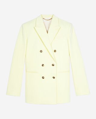 The Kooples WOMEN YELLOW yellow cotton suit jacket