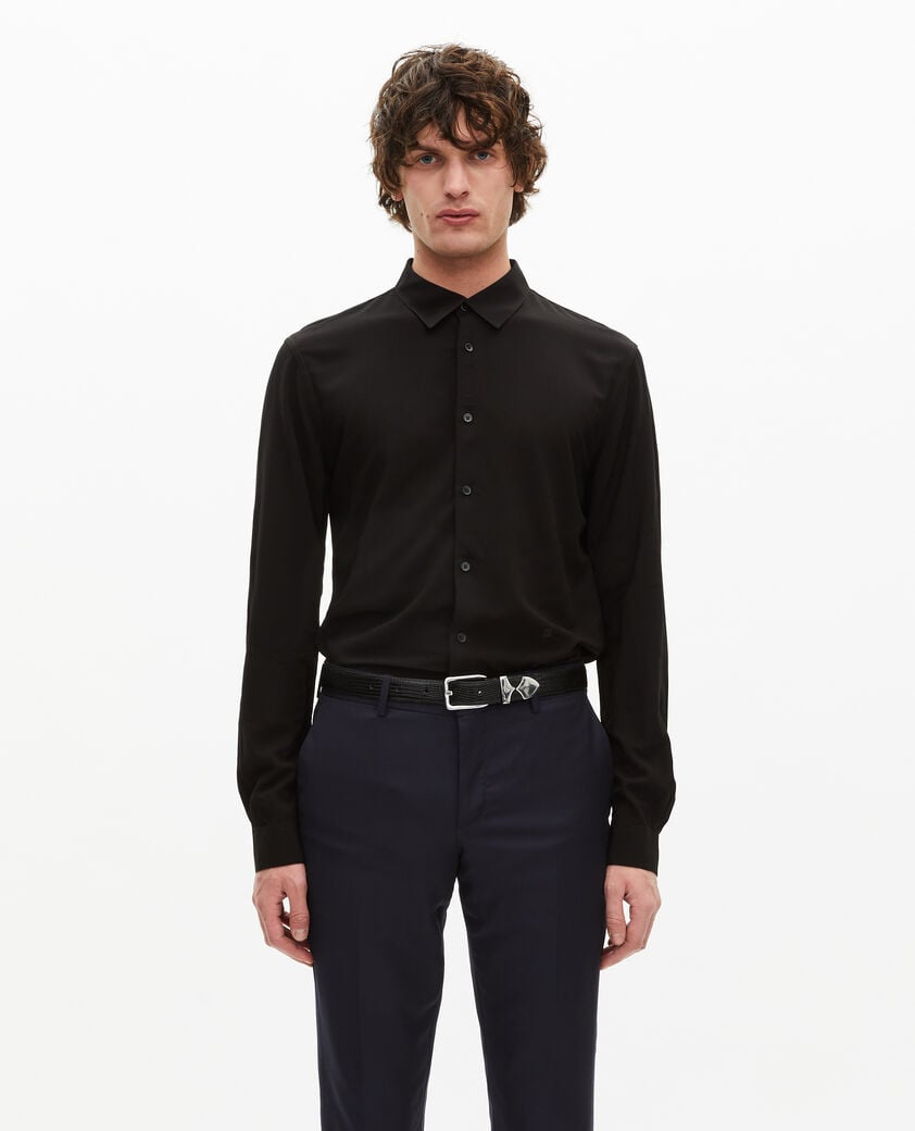 The Kooples HOMME BLACK chemise noire avec broderie