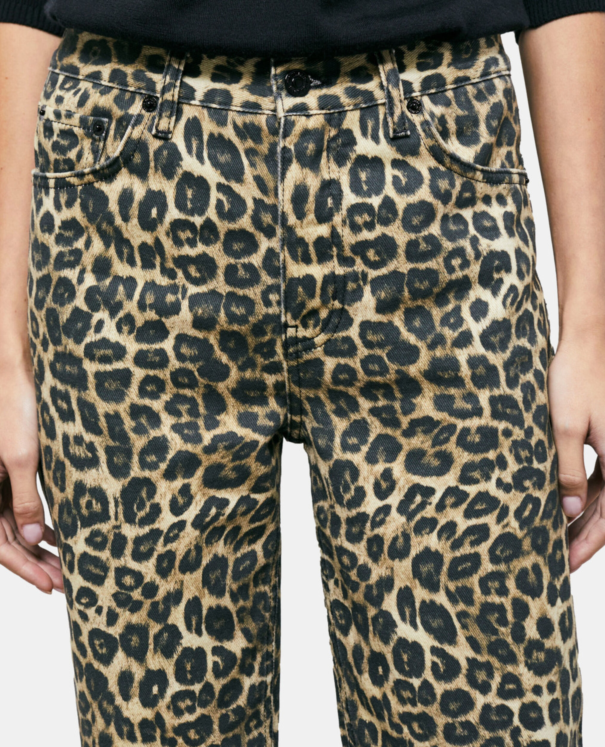 Leopard print straight-cut jeans | The Kooples