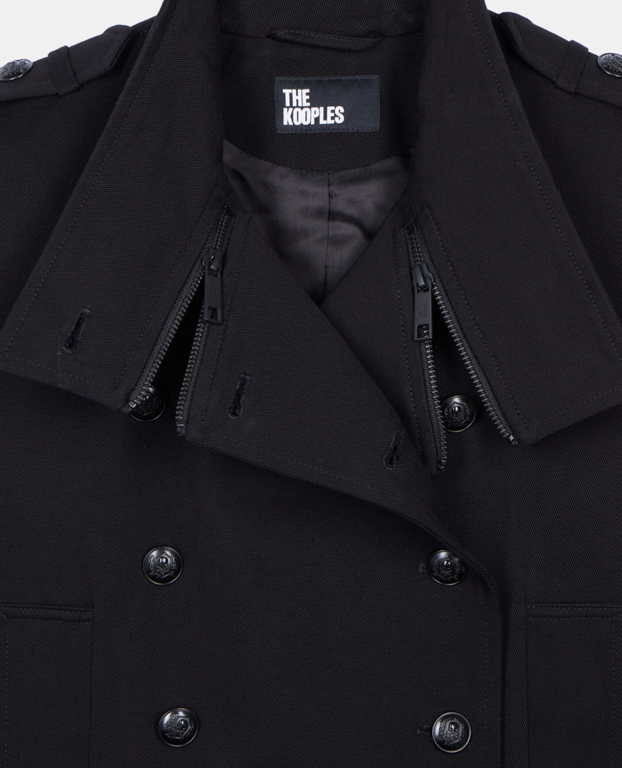 Blouson style trench noir, BLACK, hi-res image number null