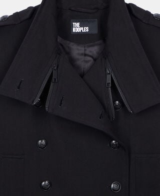 The Kooples FEMME BLACK blouson style trench noir