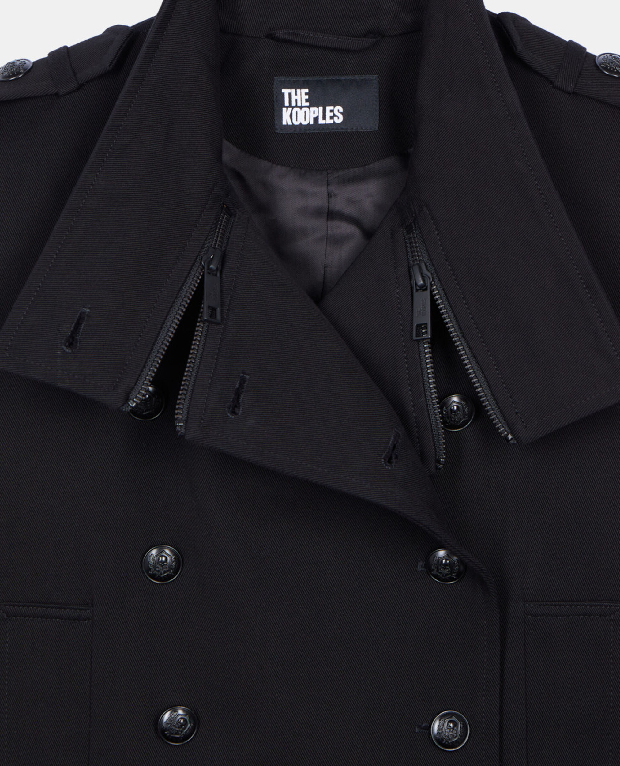 Blouson style trench noir, BLACK, hi-res image number null