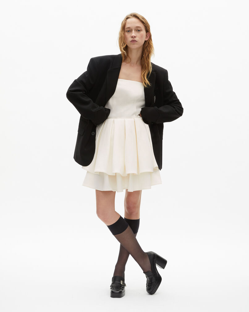 The Kooples FEMME ECRU robe bustier courte écrue