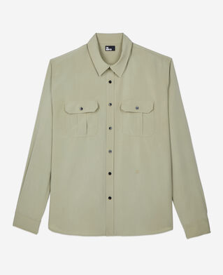 The Kooples HOMBRE KAKI GREY camisa verde claro