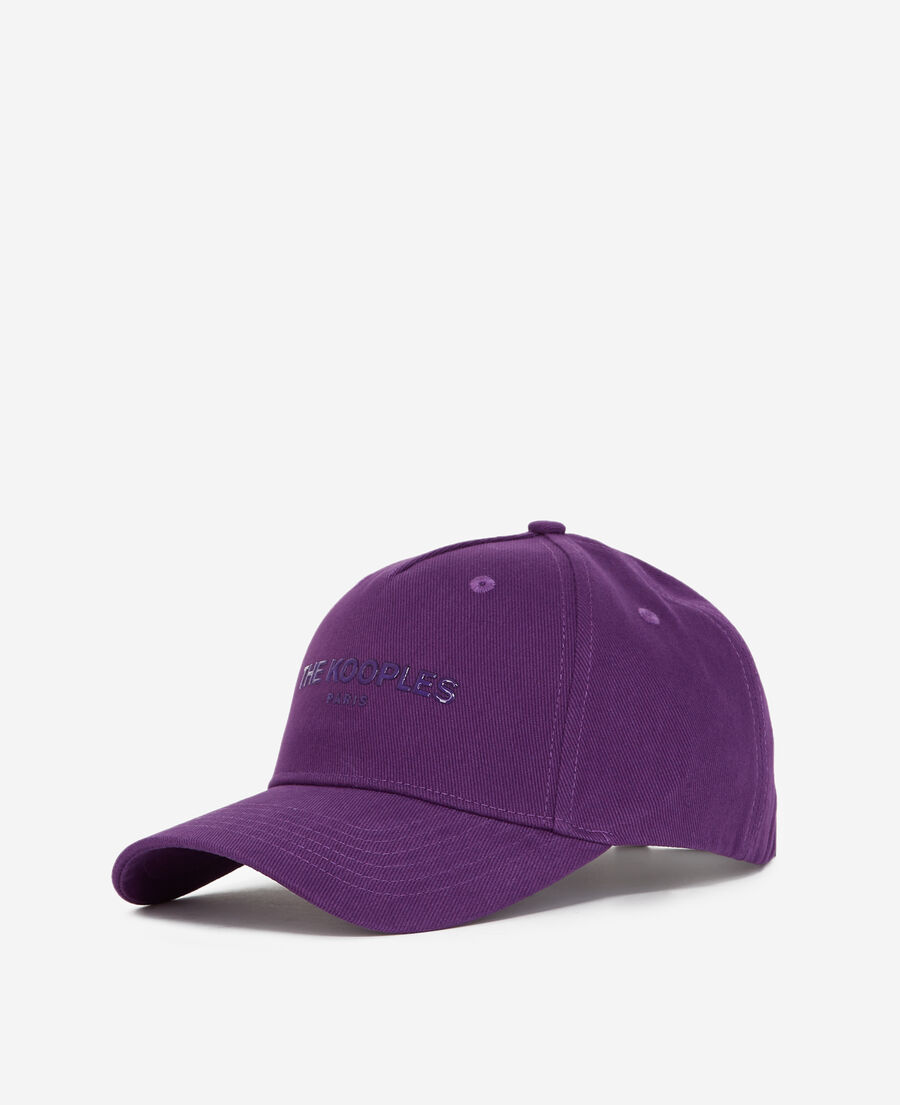 purple cotton logo cap