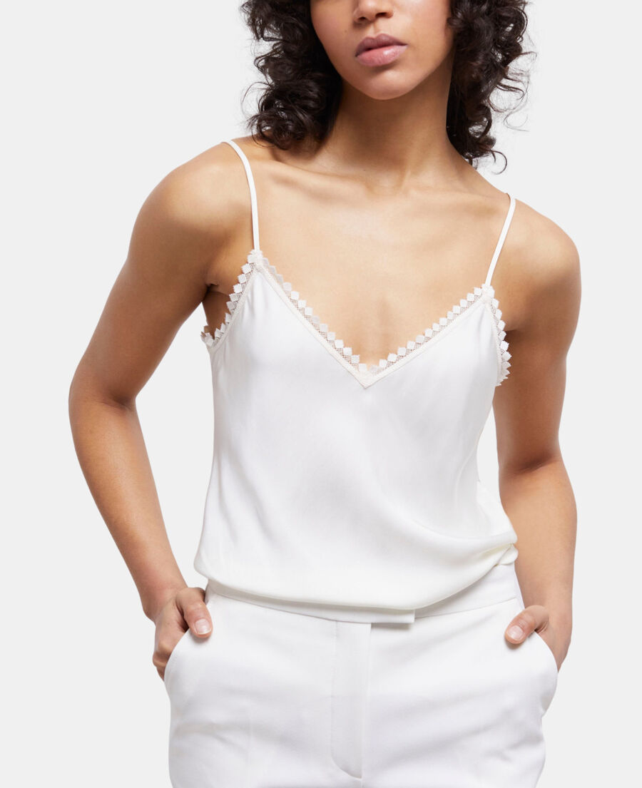 The Kooples F ECRU white camisole