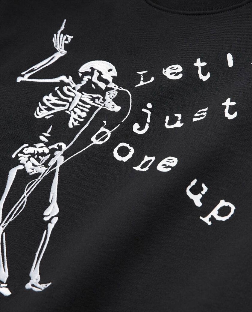 The Kooples WOMEN BLACK black screen print sweatshirt