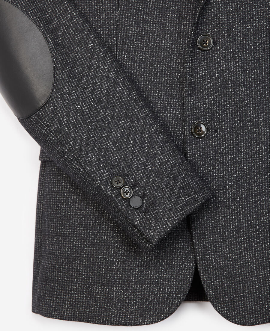 elegante schwarze jacke aus wolle