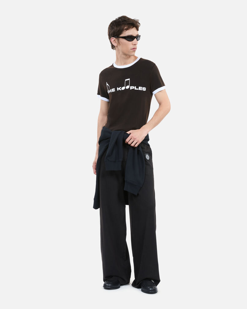 The Kooples HOMBRE BLACK WASHED camiseta serigrafiada negra