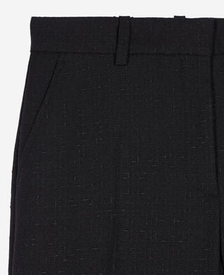 The Kooples FEMME BLACK pantalon tailleur en laine m&eacute;lang&eacute;e noir