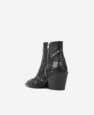 The Kooples FEMME BLACK bottines &agrave; talons en cuir