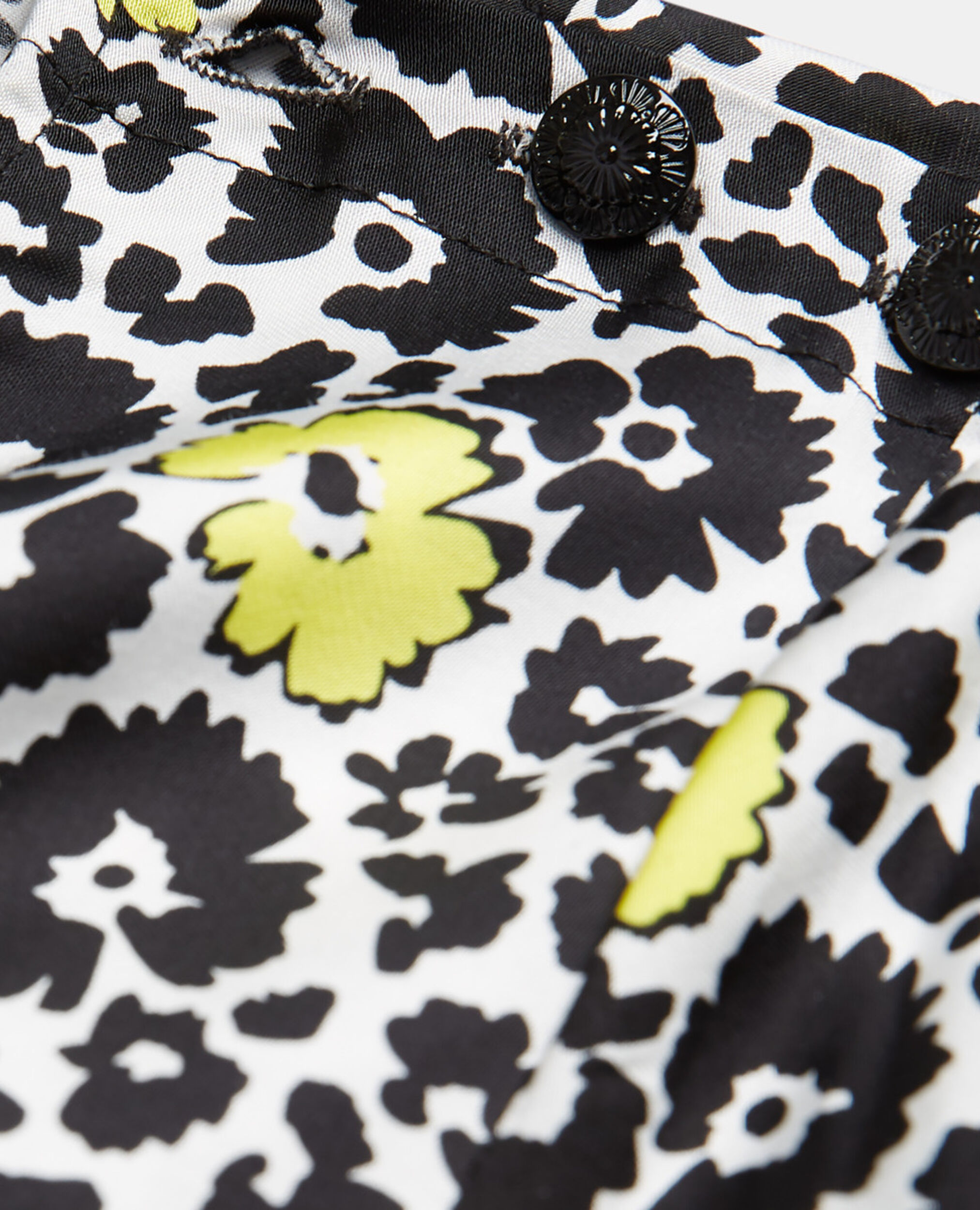 Short floral dress, ECRU / YELLOW, hi-res image number null