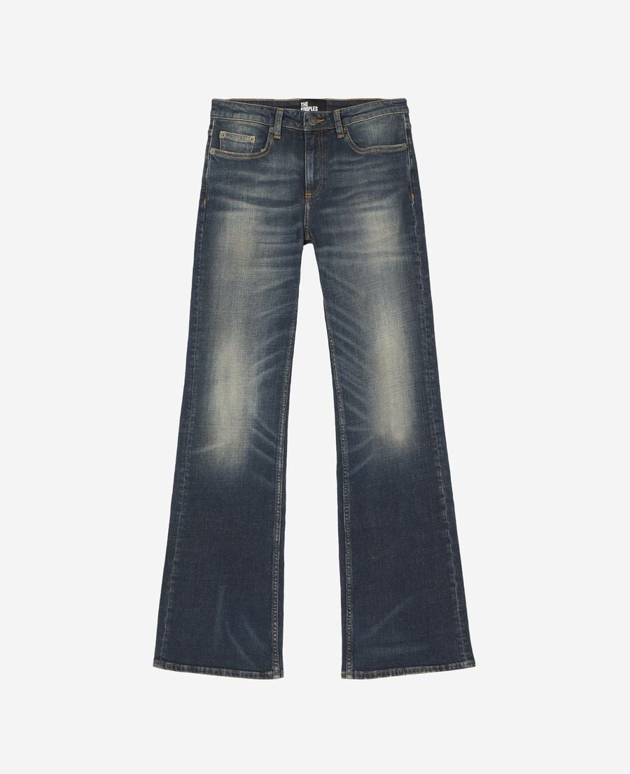 The Kooples FEMME MEDIUM BLUE jean bootcut avec abrasions bleu