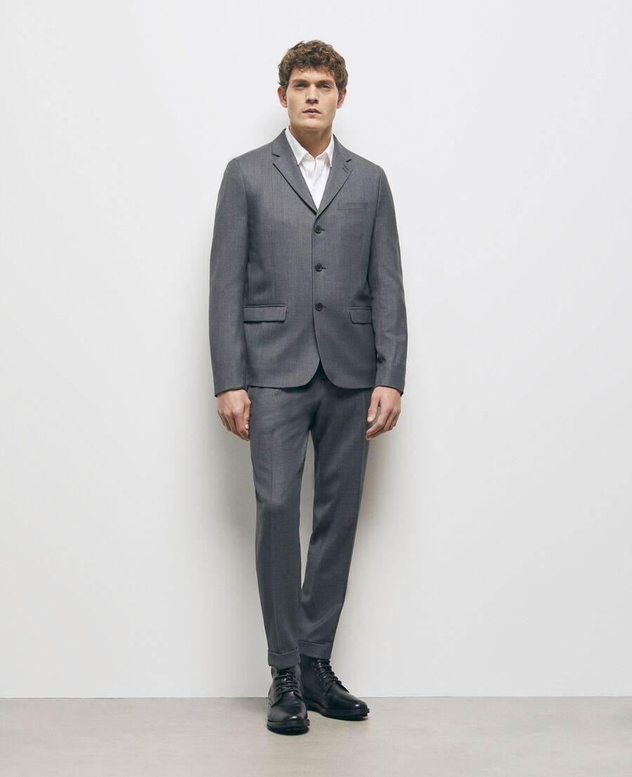 gray wool suit jacket