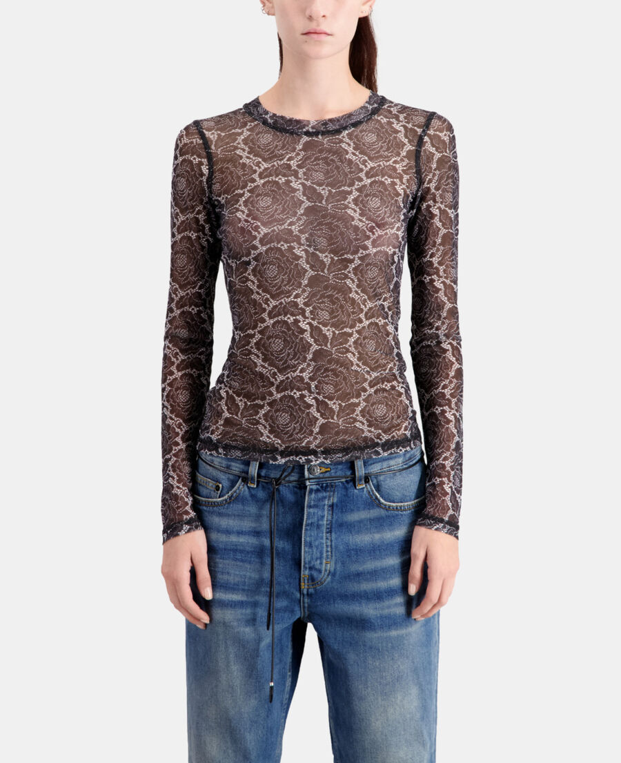 The Kooples WOMEN BLACK printed top
