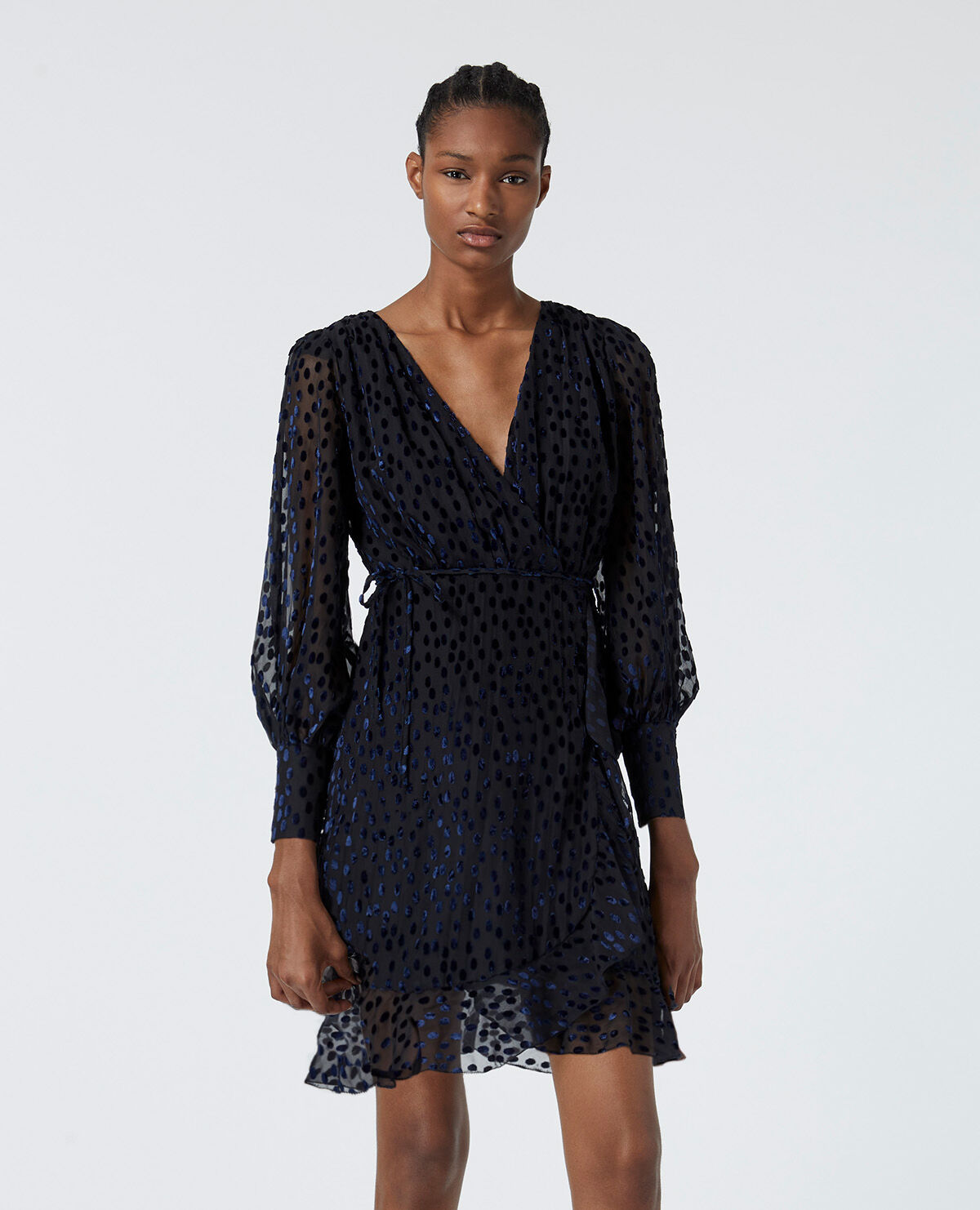 Polka dot sale velvet dress