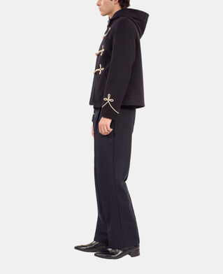 The Kooples HOMME DARK NAVY caban court à capuche bleu marine