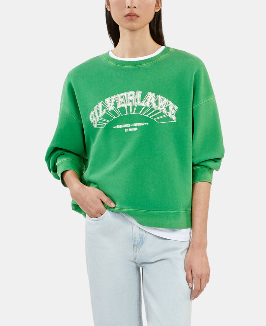 The Kooples FEMME GREEN sweatshirt avec sérigraphie vert
