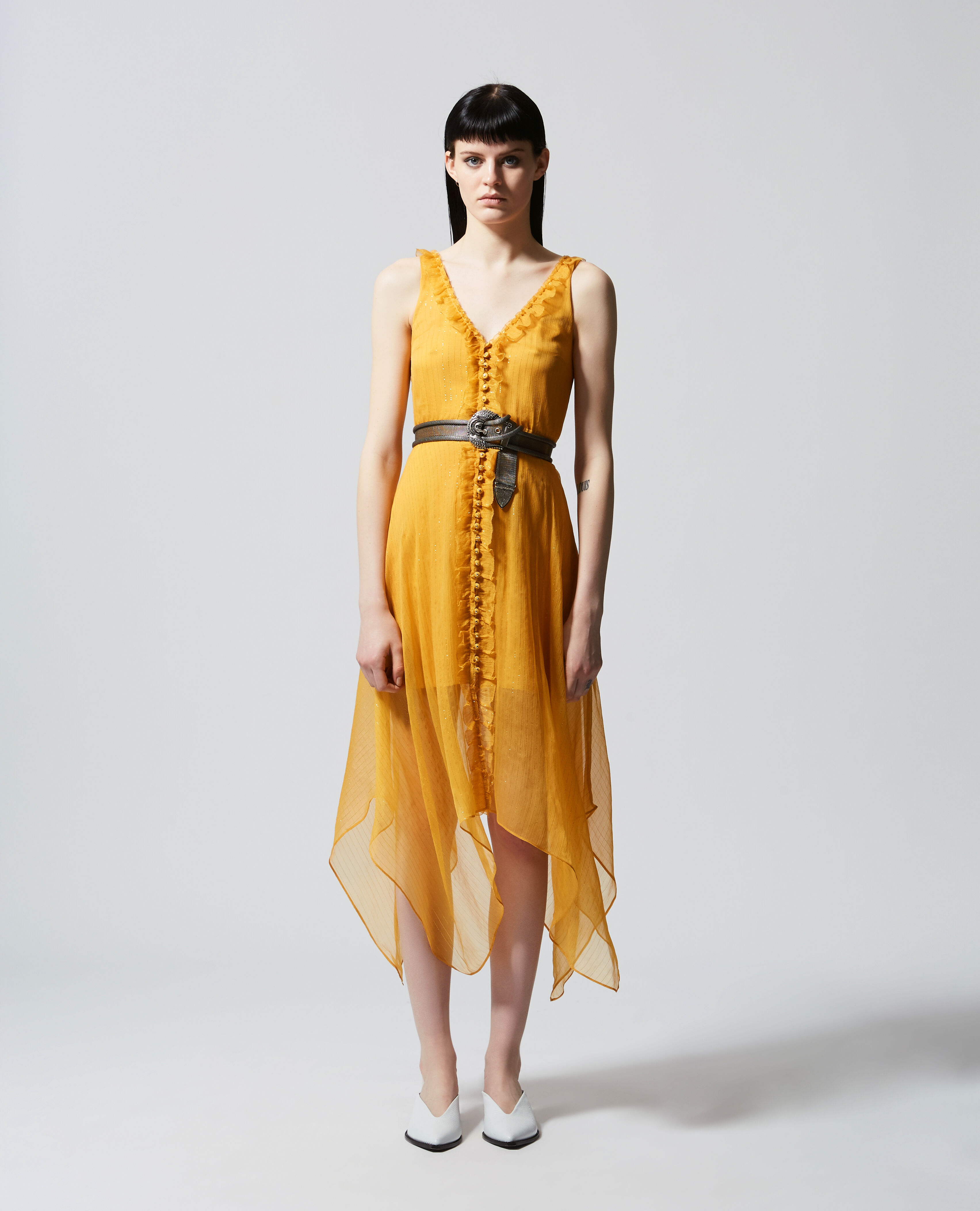 Robe soie jaune top