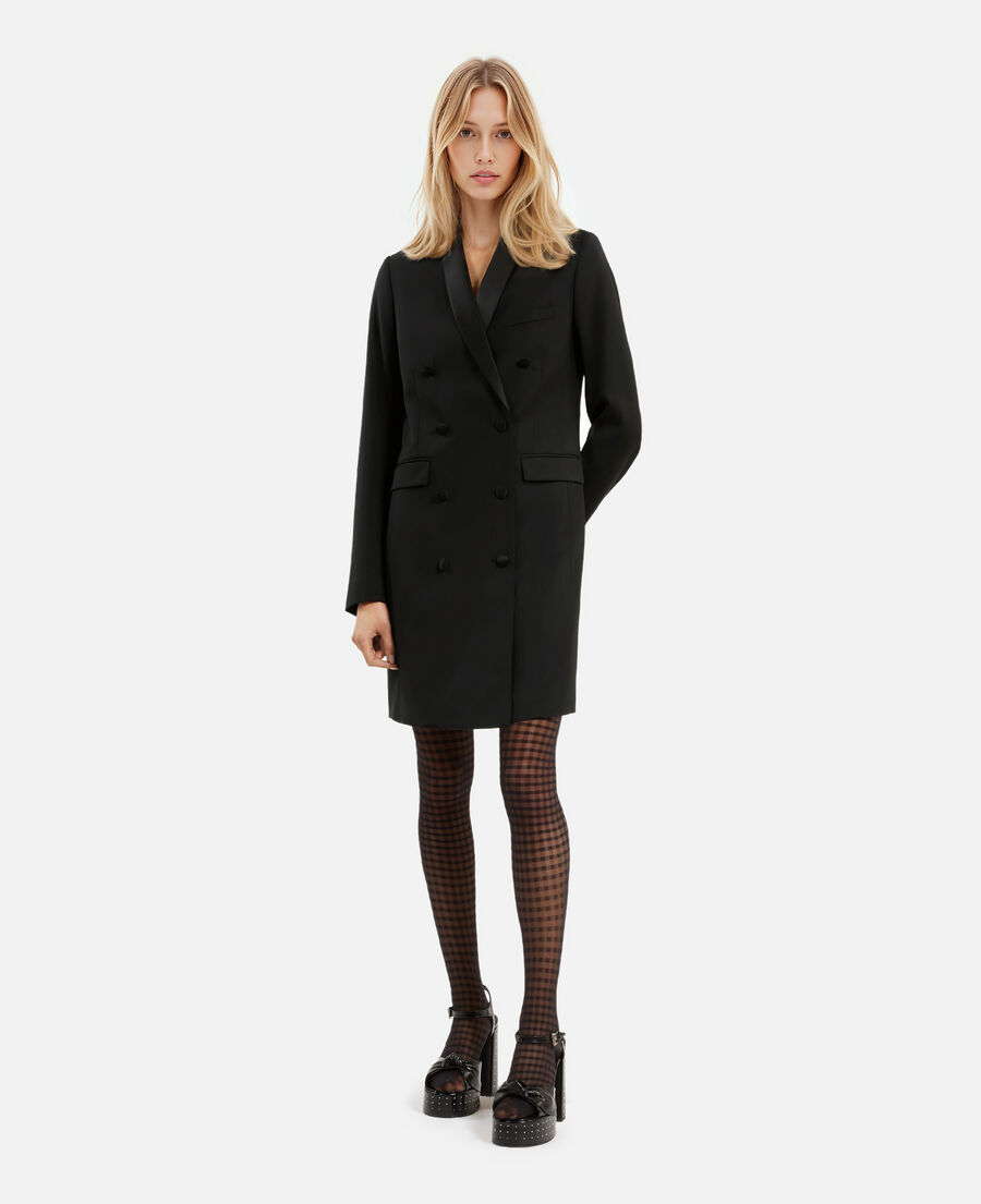 The Kooples F BLACK short black wool tailored dress