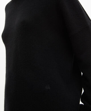 The Kooples WOMEN BLACK black cashmere stand-up collar sweater