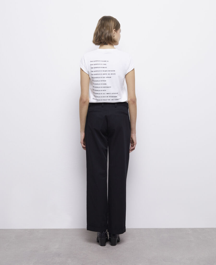 wide-leg black pants