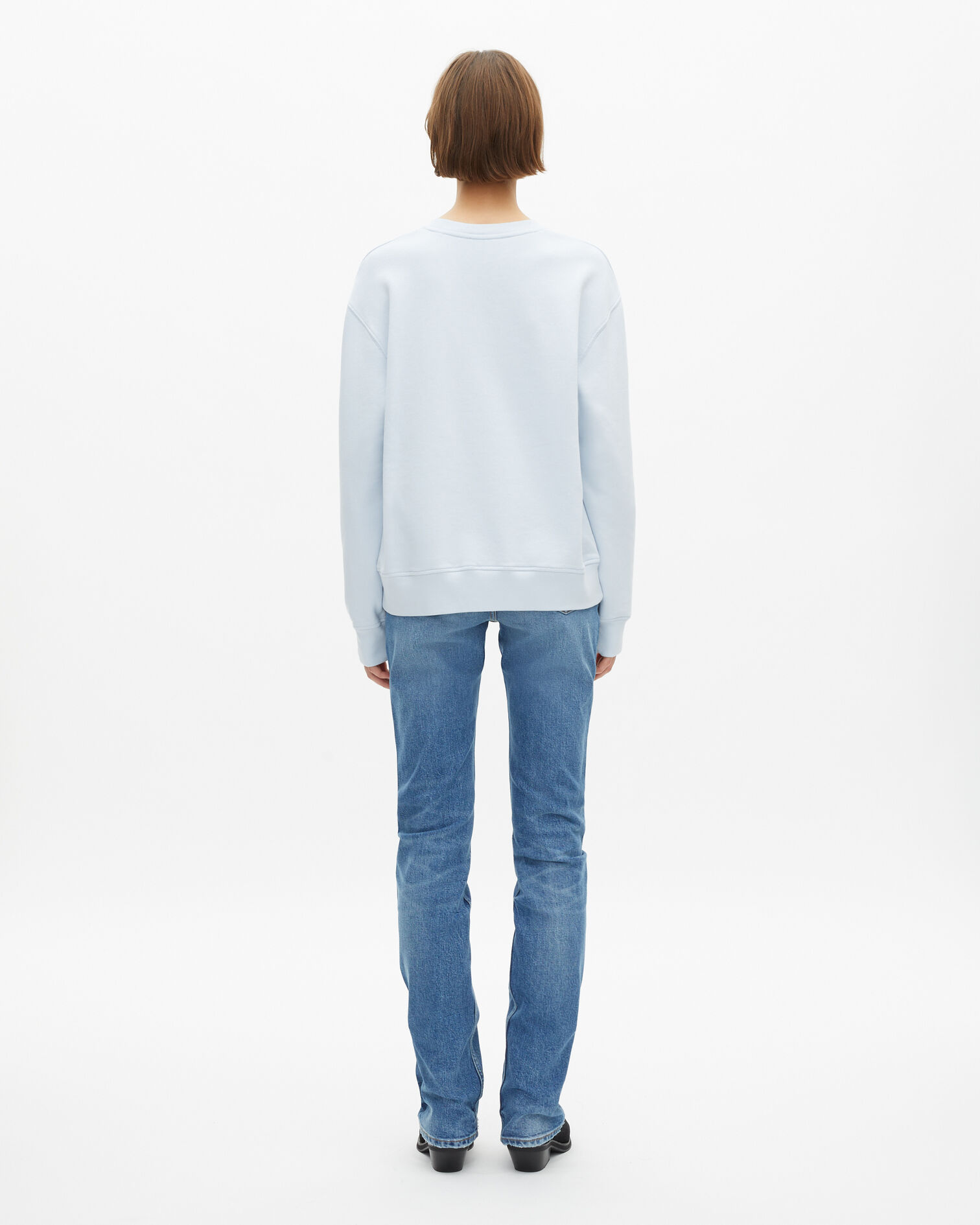 Sweathshirt mit hellblauem Siebdruck, LIGHT BLUE, hi-res image number null