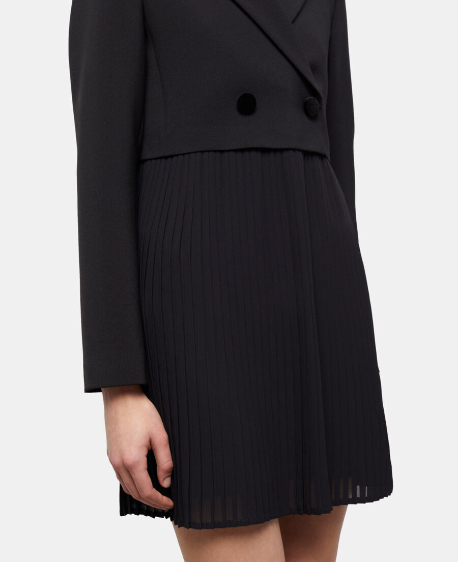 schwarzes kurzes wollkleid