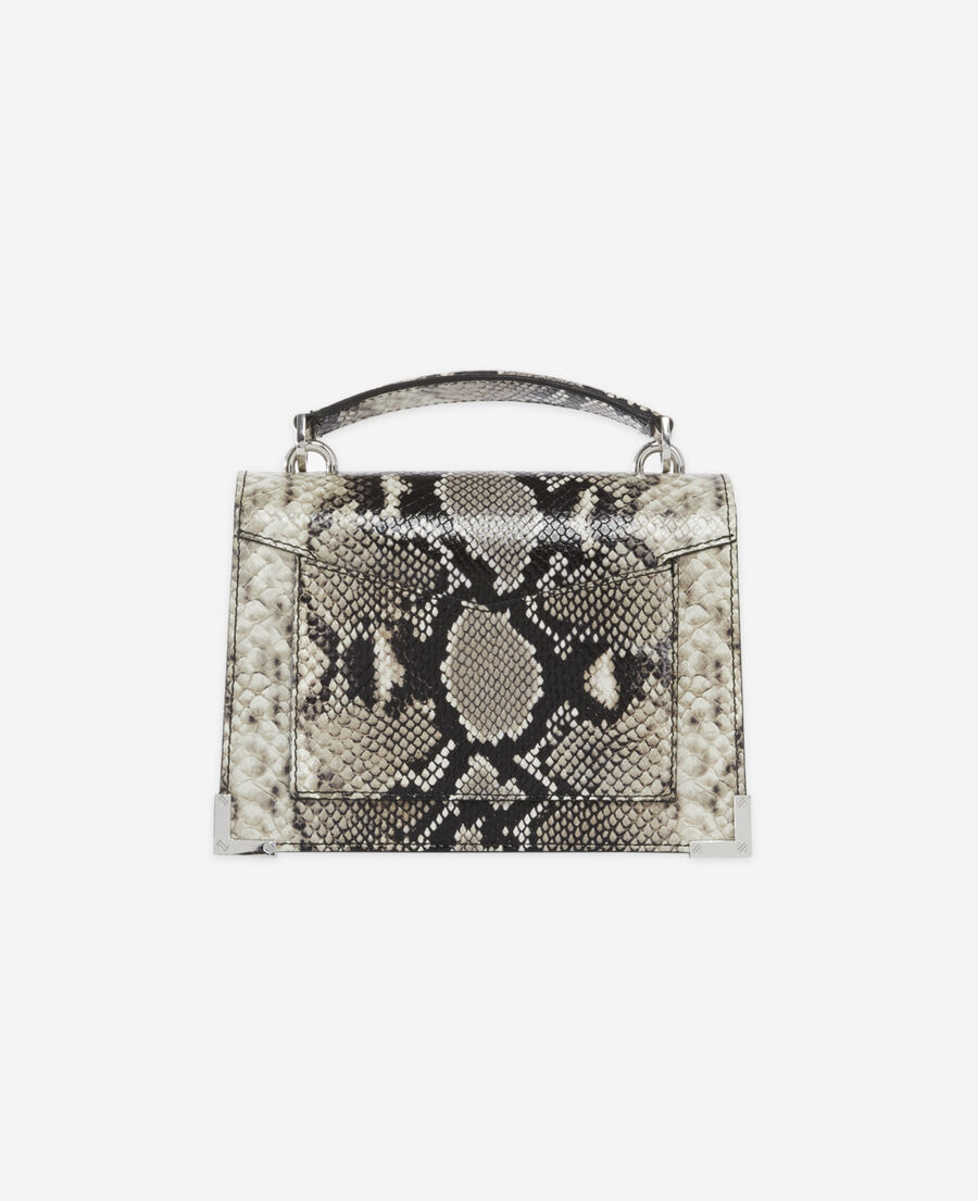 The Kooples FEMME BLACK WHITE sac emily small en cuir noir et blanc