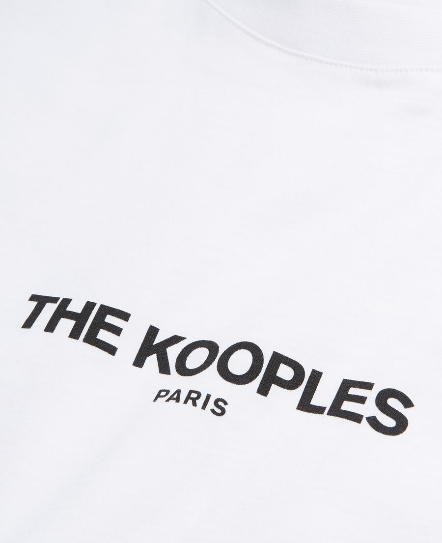 weißes t-shirt mit logo für damen