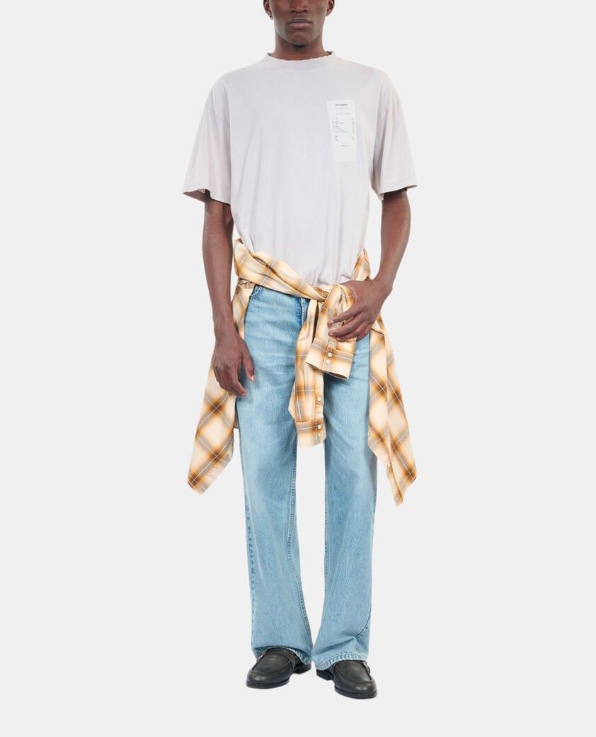 The Kooples MEN STONE GREY grey receipt serigraphy t-shirt