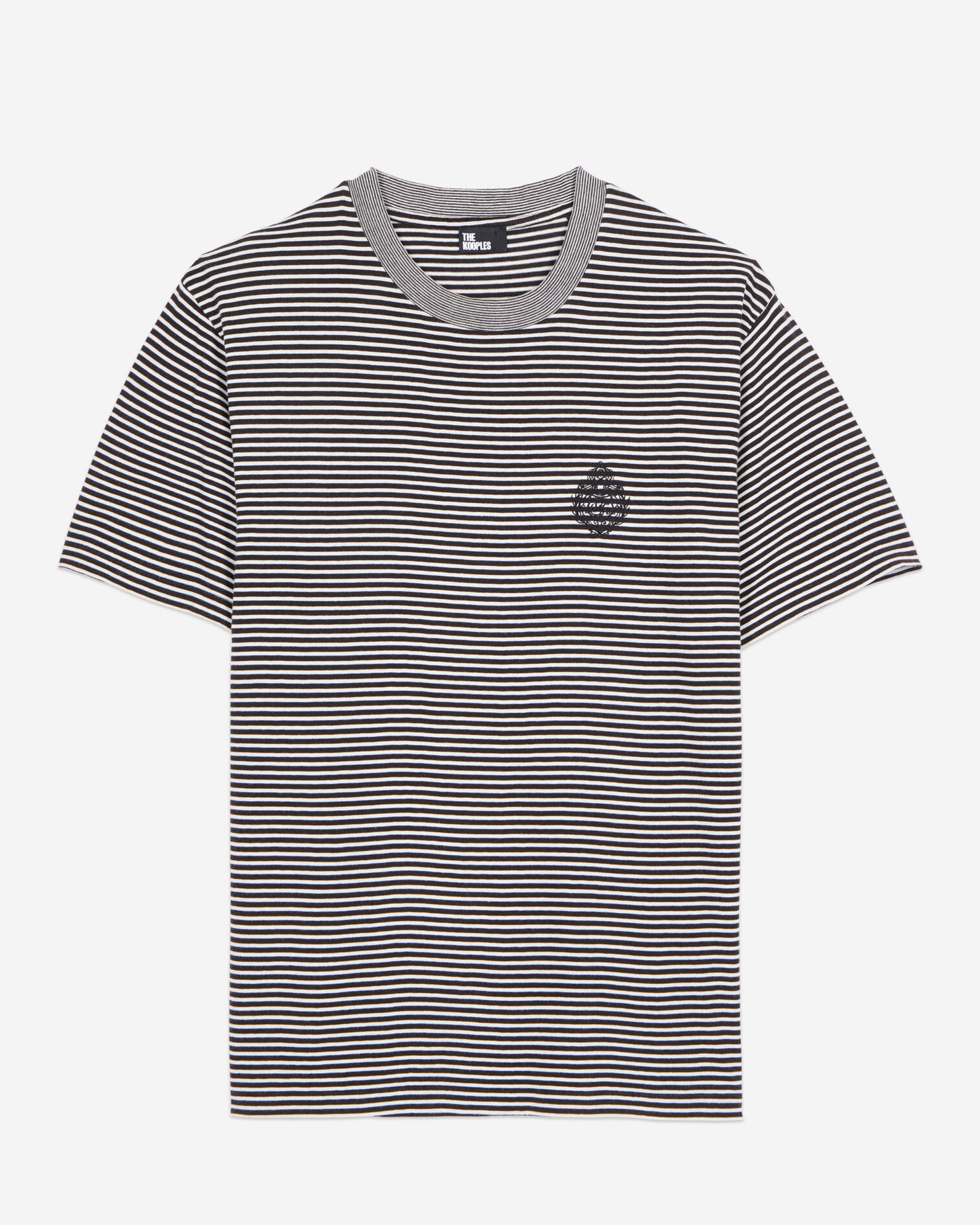 Striped Blazon t-shirt, BLACK / WHITE, hi-res image number null