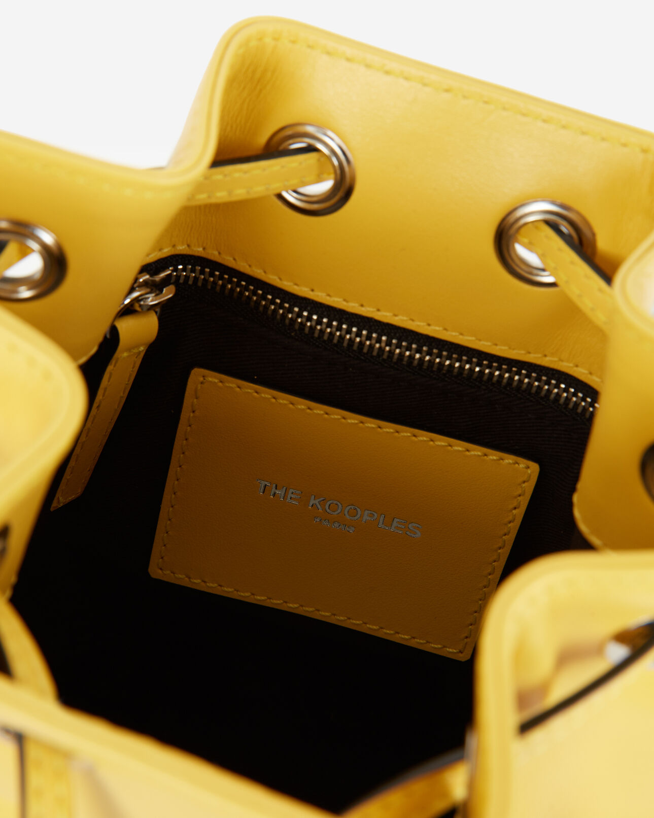 The Kooples WOMEN BRIGHT YELLOW small tina bag in smooth yellow leather