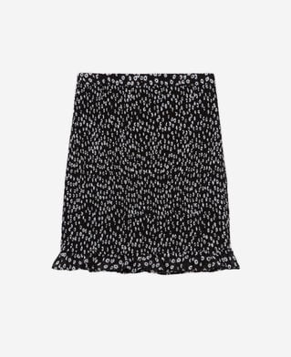 The Kooples FEMME BLACK WHITE jupe courte imprimée