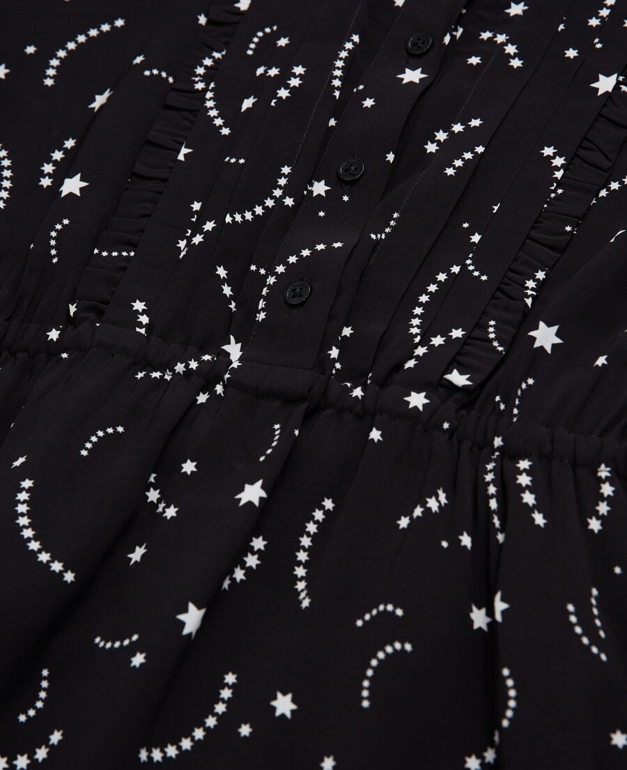 The Kooples WOMEN BLACK WHITE short printed dress