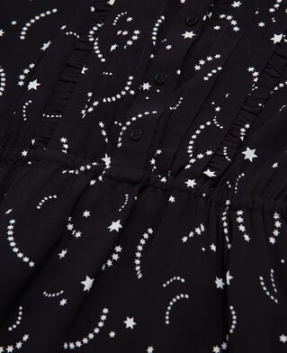 The Kooples WOMEN BLACK WHITE short printed dress