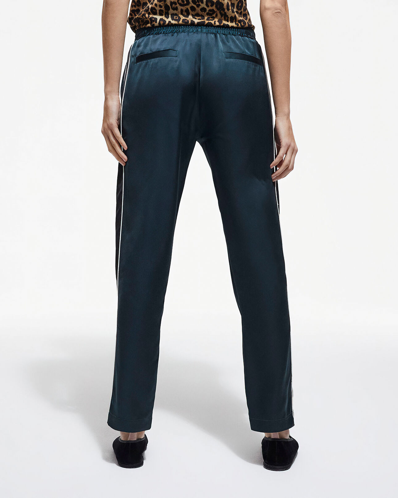 The Kooples WOMEN GREEN NAVY khaki joggers