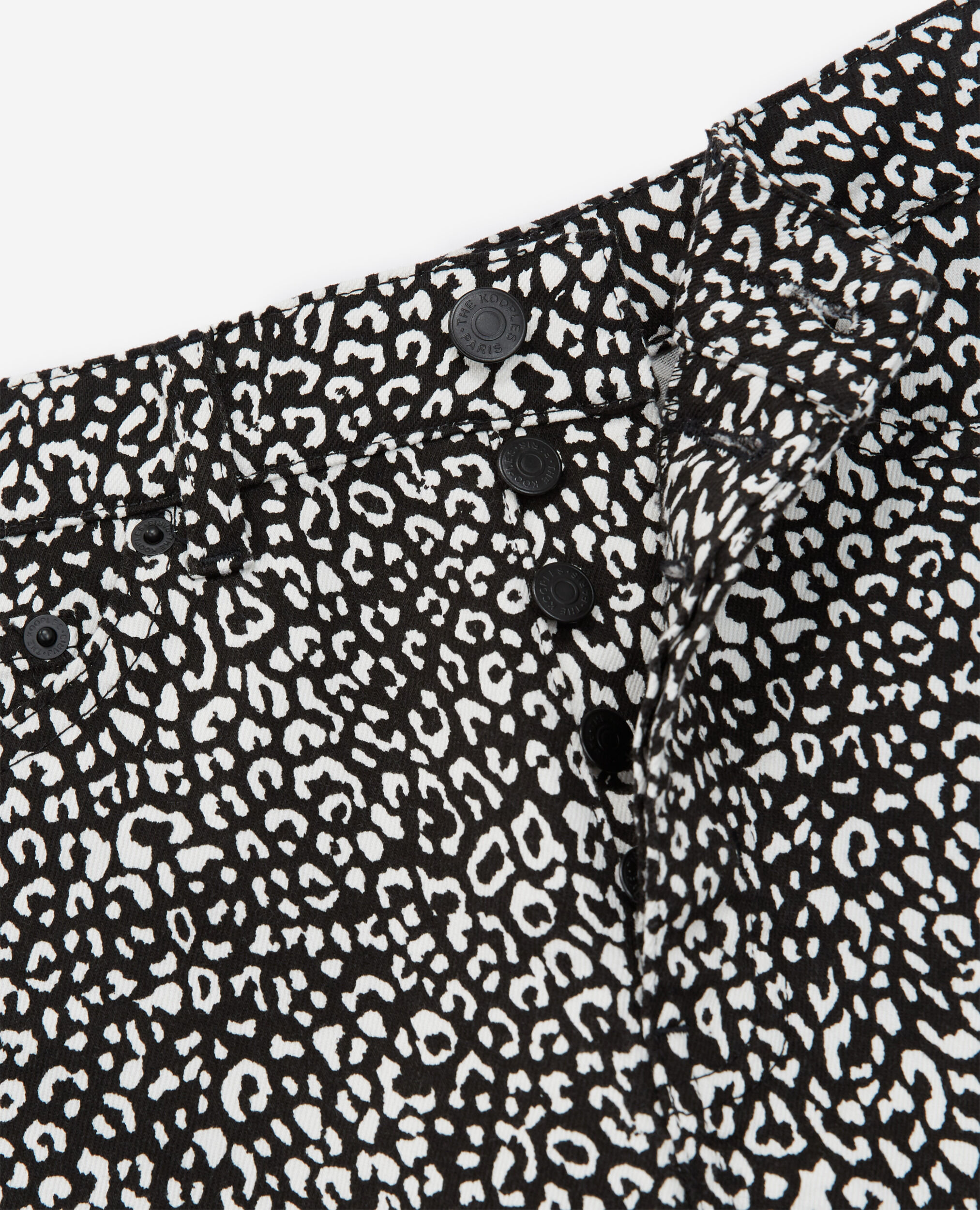 Slim-fit leopard-print jeans, BLACK, hi-res image number null