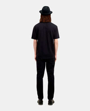 The Kooples H BLACK men's black t-shirt with color gradient logo serigraphy