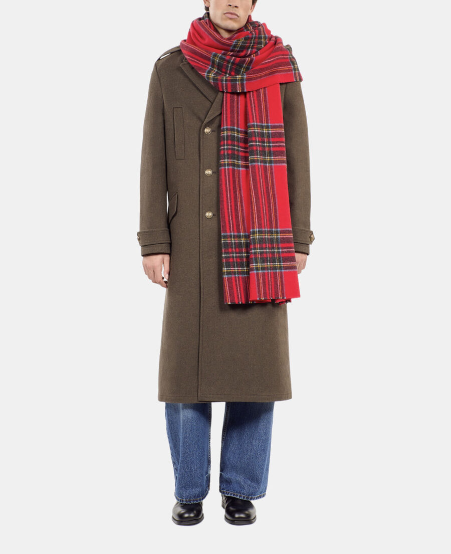 The Kooples HOMME KAKI manteau long style officier kaki