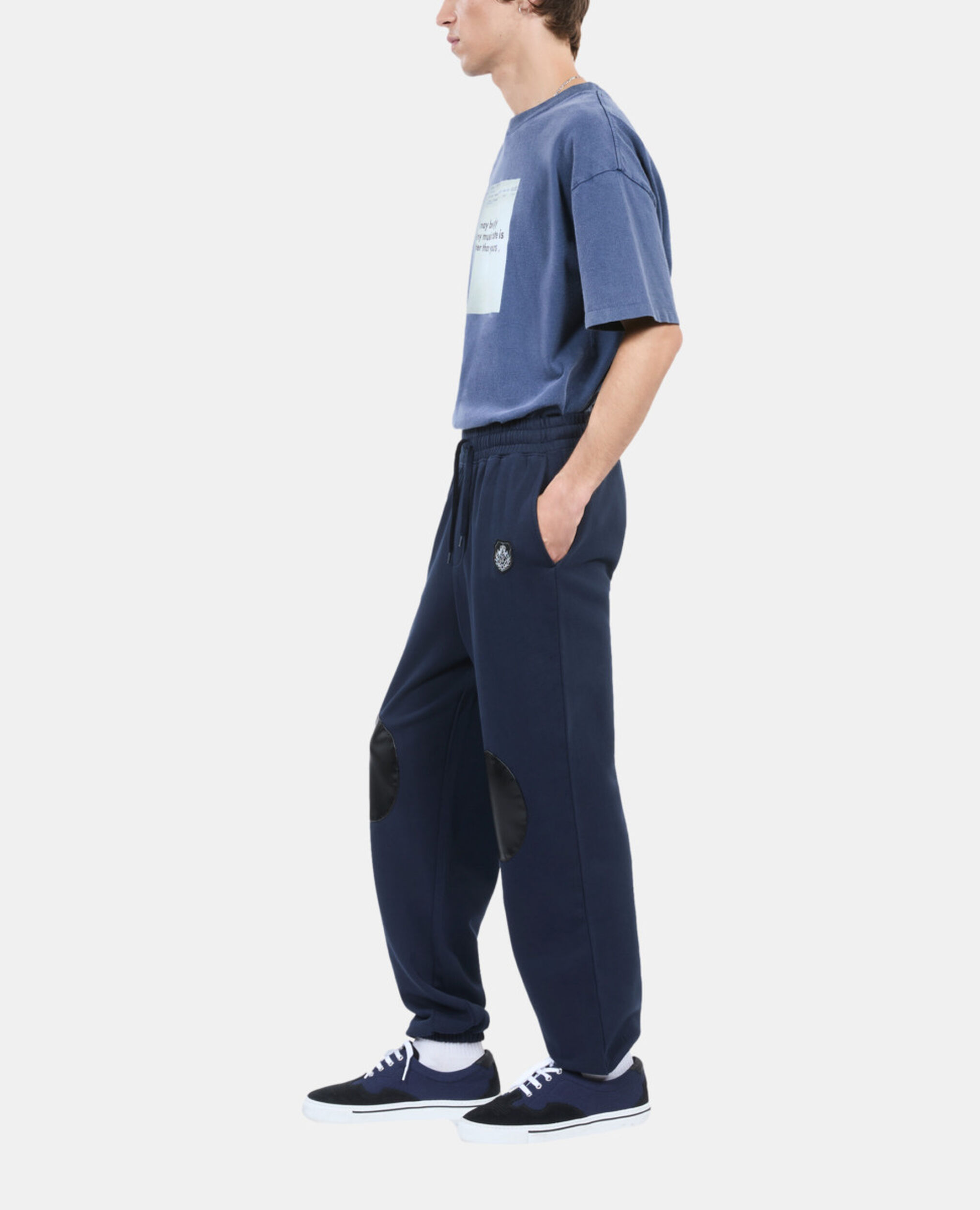 Bas de jogging blason bleu, DARK BLUE, hi-res image number null