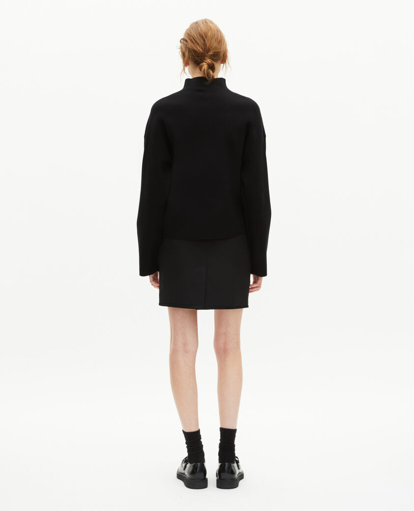 The Kooples WOMEN BLACK black mock-neck sweater